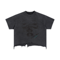 Vintage Wash Boxy Distressed Hem T-Shirt
