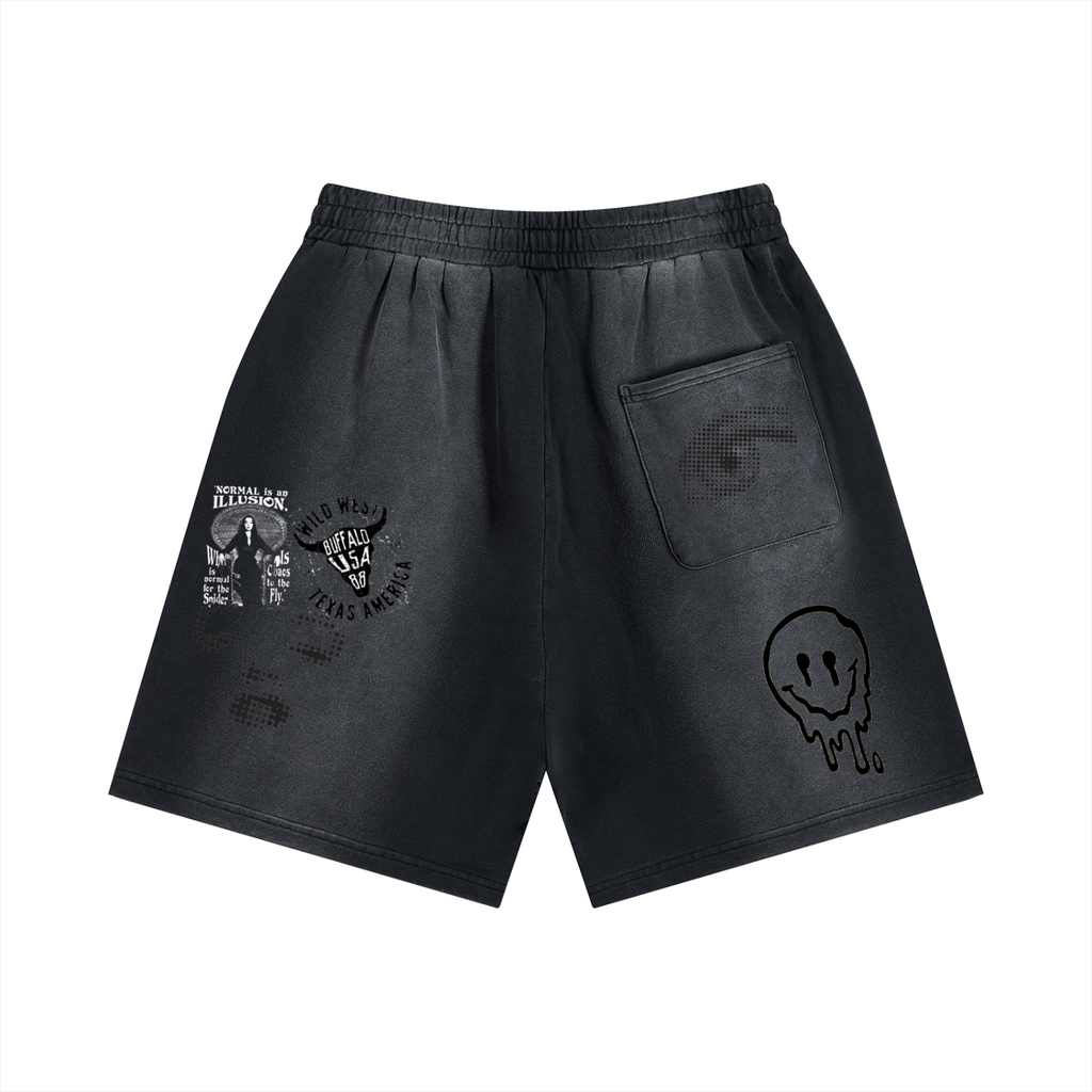 Sun Fade Distressed Shorts