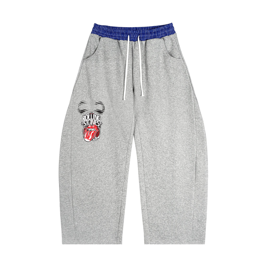 Plaid Waistband Barrel Sweatpants