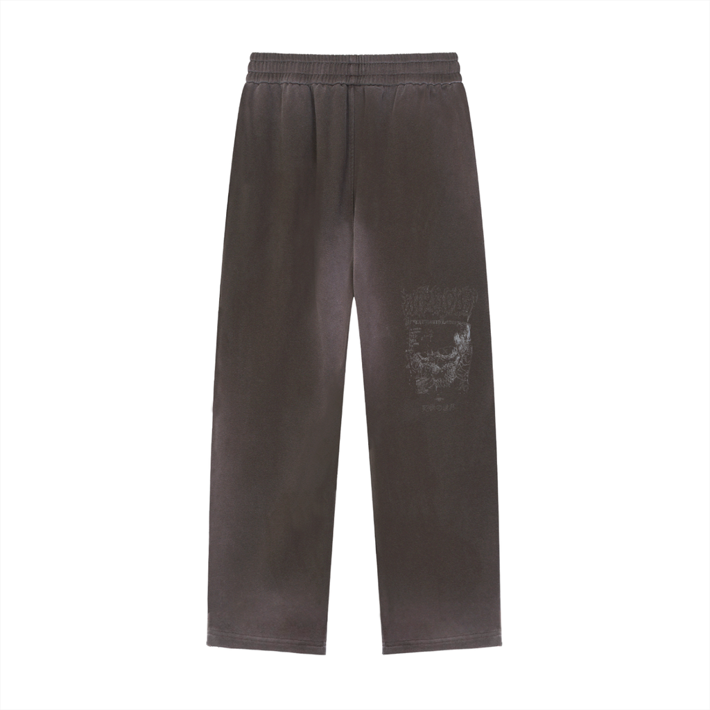 Sun Fade Raw Edge Straight-Leg Sweatpants