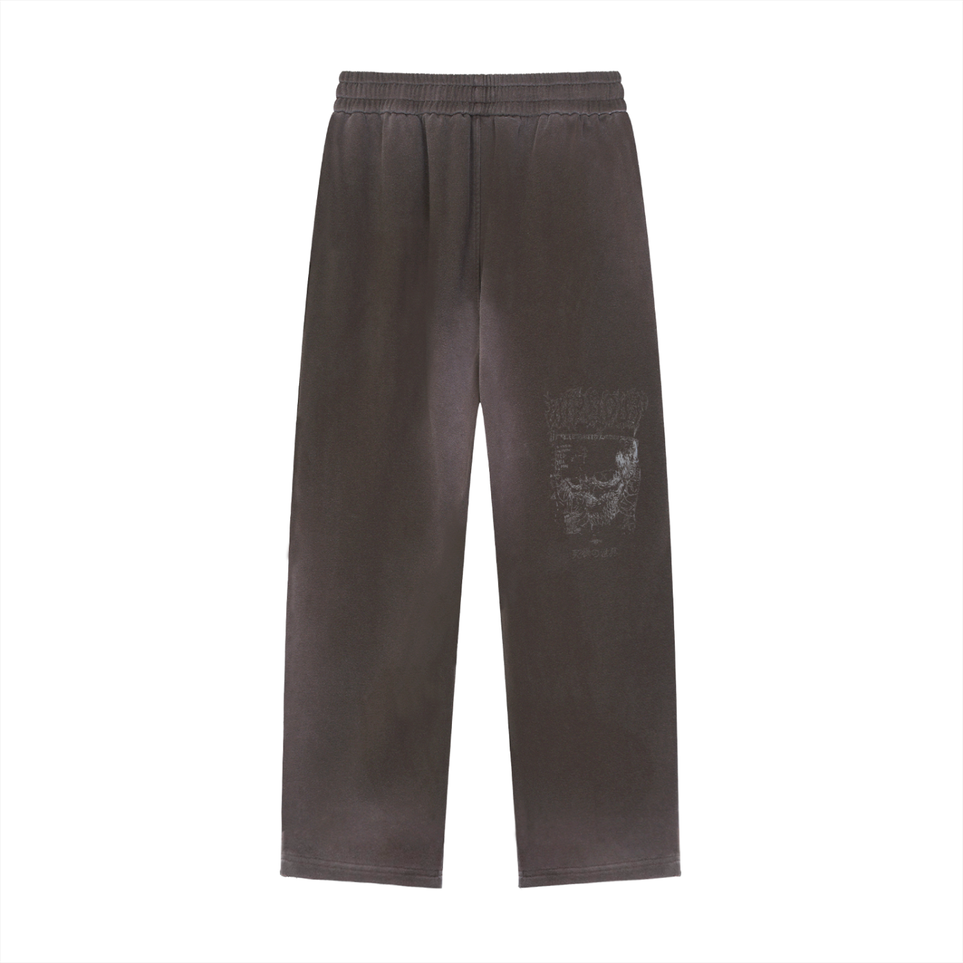 Sun Fade Raw Edge Straight-Leg Sweatpants