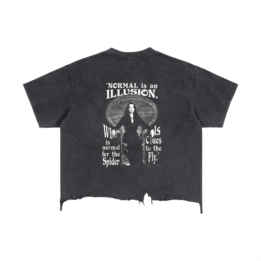 Vintage Wash Boxy Distressed Hem T-Shirt