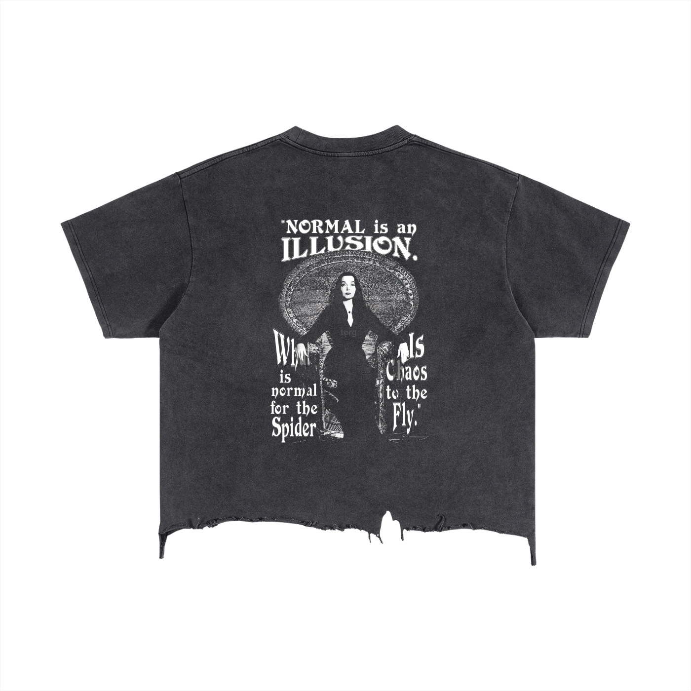 Vintage Wash Boxy Distressed Hem T-Shirt